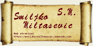 Smiljko Miltašević vizit kartica
